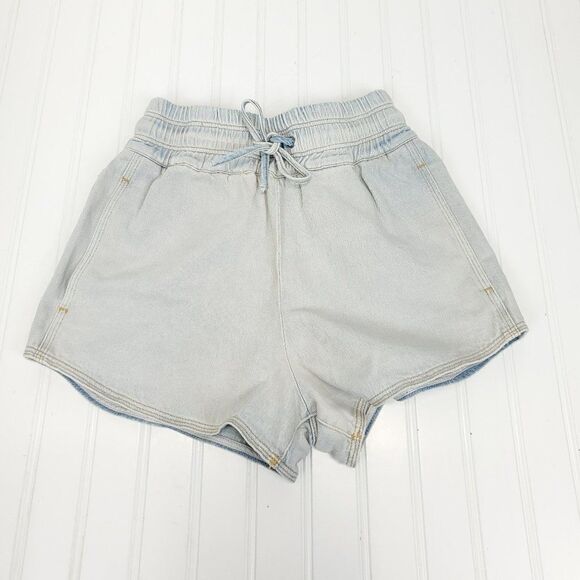 IRO High Waisted Bleached Denim Shorts - Picture 6 of 12